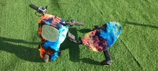 Hoverboard con diseño de fuego y hielo