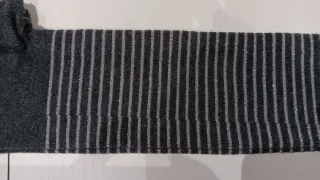 Calze bambina grigie righe argentate