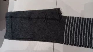 Calze bambina grigie righe argentate