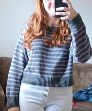 Jersey Clash rayas gris y rosa talla única