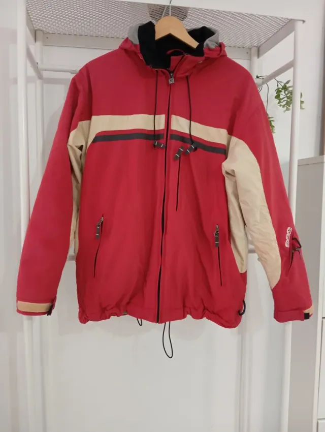 Chaqueta de nieve/sky roja y beige