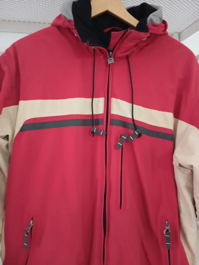 Chaqueta de nieve/sky roja y beige
