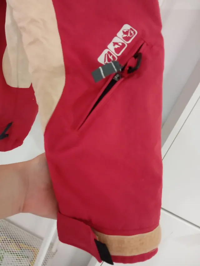 Chaqueta de nieve/sky roja y beige