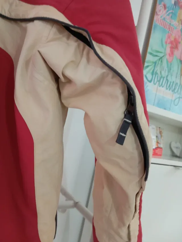 Chaqueta de nieve/sky roja y beige