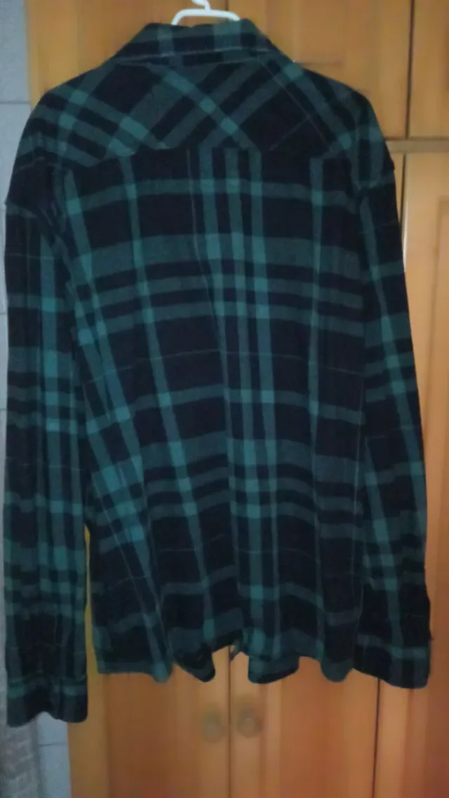 Camisa cuadros Brandit verde y negra