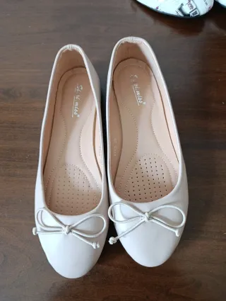 Ballerine similpelle rosa pastello n.39