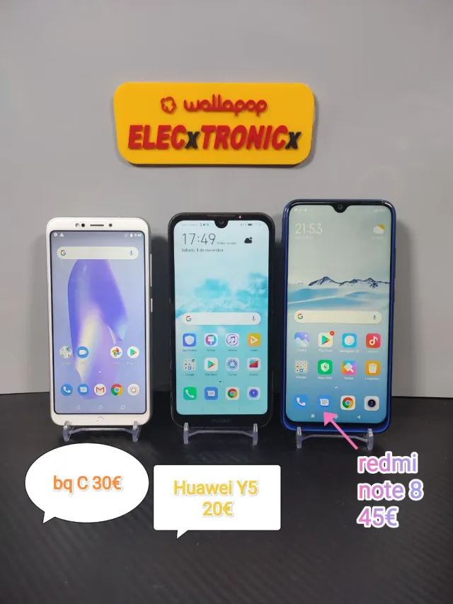 Bq C, Huawei Y5 y Xiaomi Redmi note 8