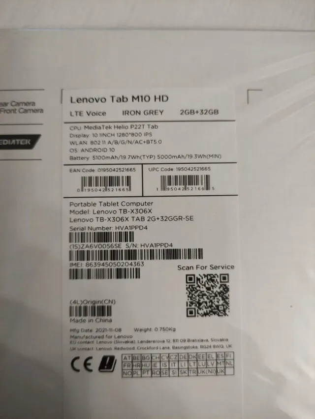 Lenovo Tab M10 HD Nueva