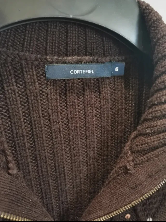 Cortefiel cárdigan con lentejuelas y cremallera