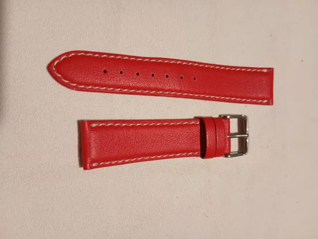 Cinturino pelle rosso 20mm