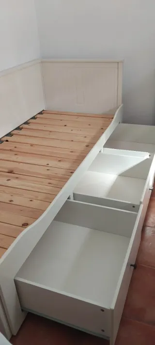 Sofá Cama Blanco 80cm (Abierto 1.60m)