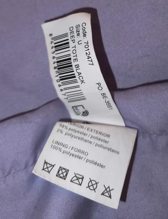 Bolso Munich Deep Tote Negro Metalizado