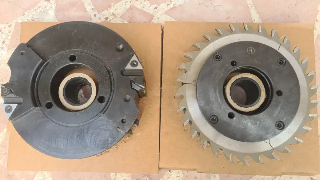 Fresa para madera y disco sierra