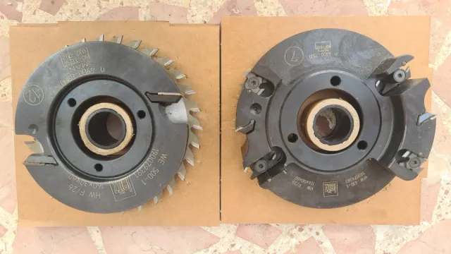 Fresa para madera y disco sierra