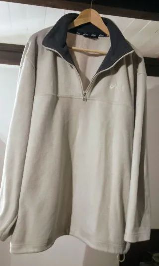 Jersey Asics Hombre Beige Media Cremallera