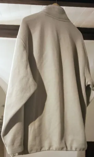 Jersey Asics Hombre Beige Media Cremallera