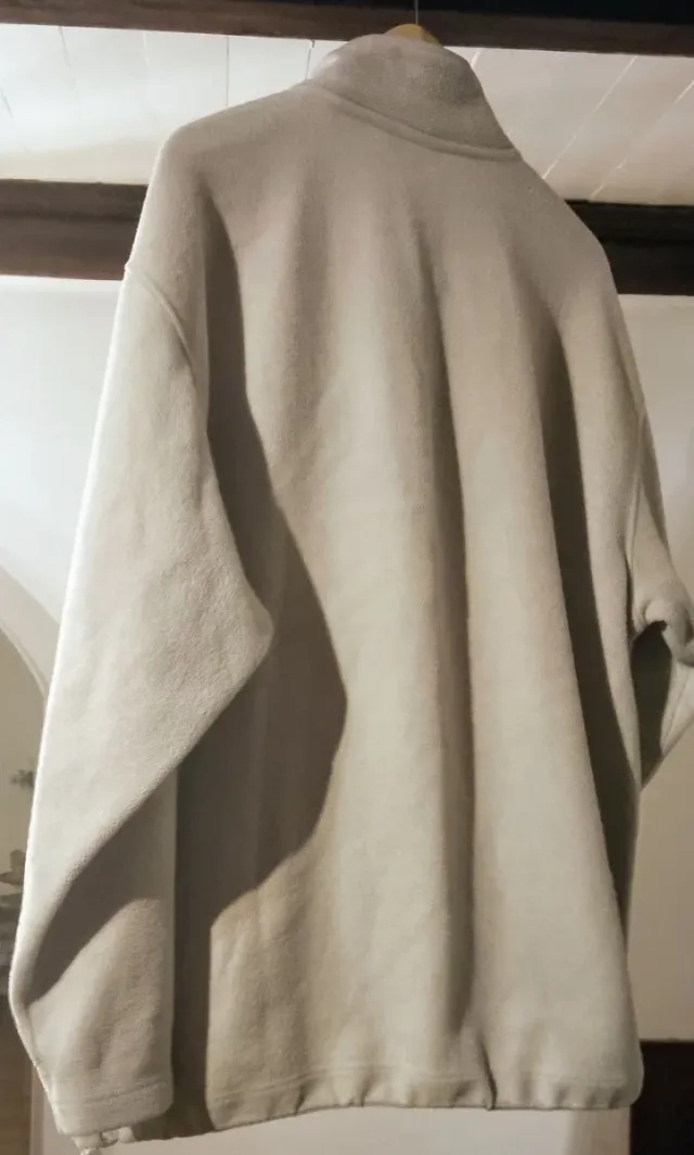 Jersey Asics Hombre Beige Media Cremallera