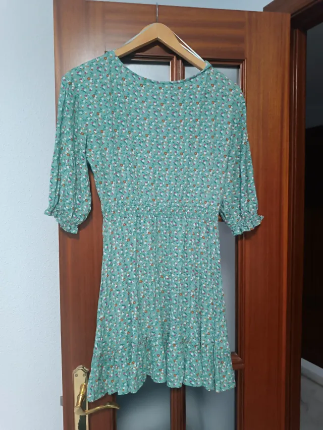 Vestido floral verde Green Coast Talla M