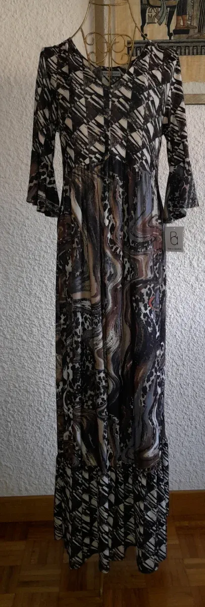 Vestido largo estampado