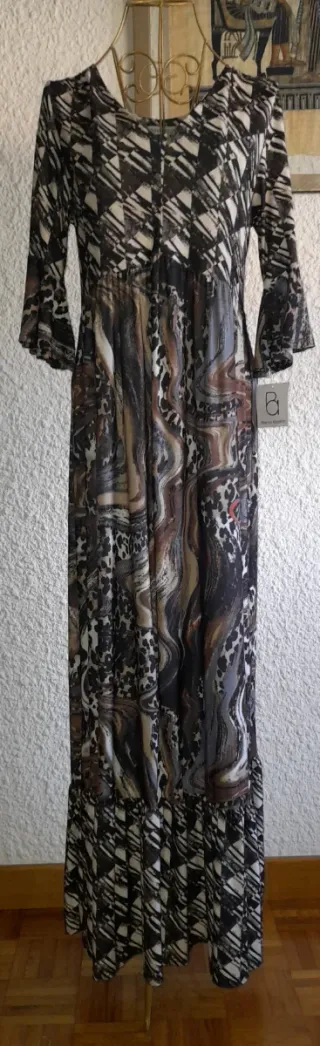 Vestido largo estampado