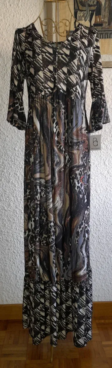 Vestido largo estampado