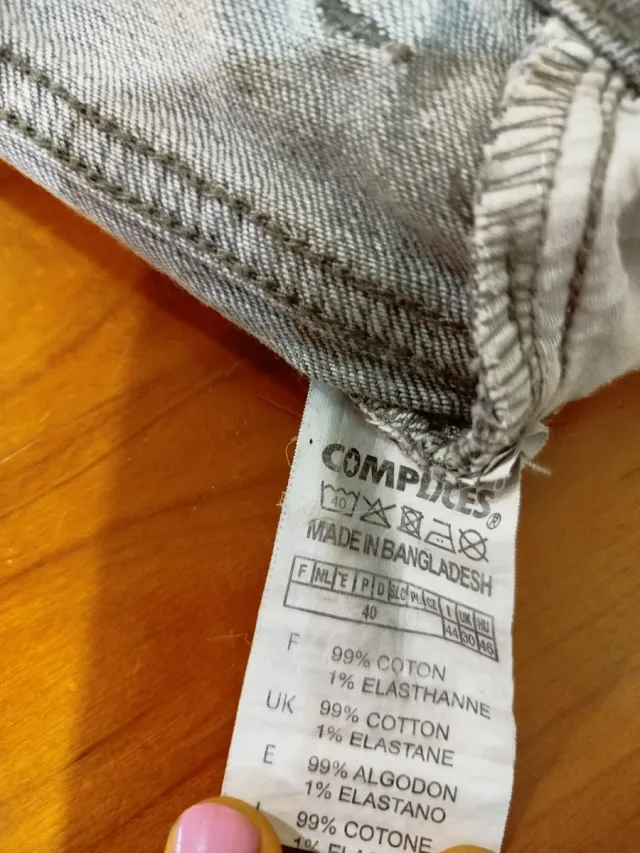 Jeans Stretch Slim Complices T 40 Grigio