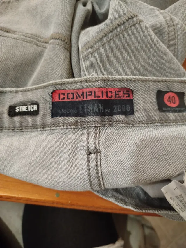 Jeans Stretch Slim Complices T 40 Grigio