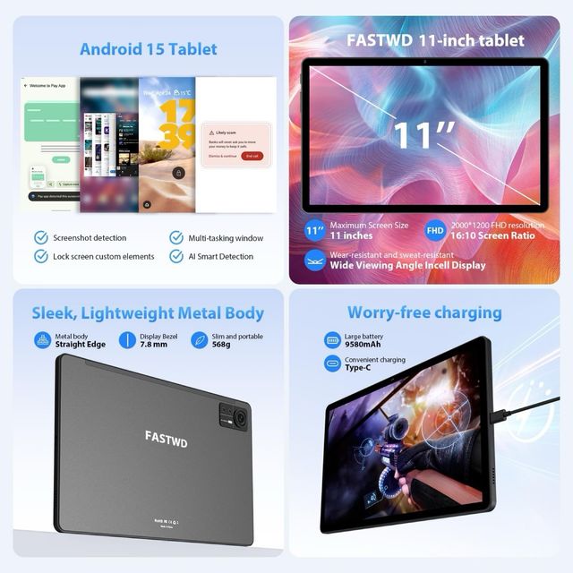 Tablet 11” 2K 36GB+256GB