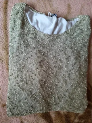 Jersey punto fino verde talla L