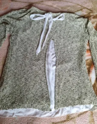 Jersey punto fino verde talla L