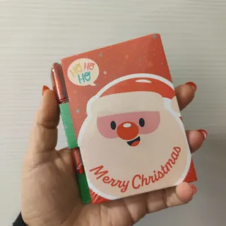 Set quaderno e penna natalizi