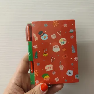 Set quaderno e penna natalizi