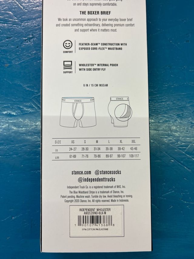 Boxer Stance Cotton Blend Nero Rosso