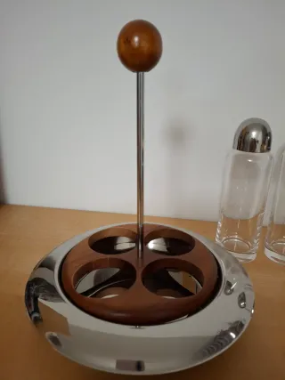 Menage da tavola argento e legno