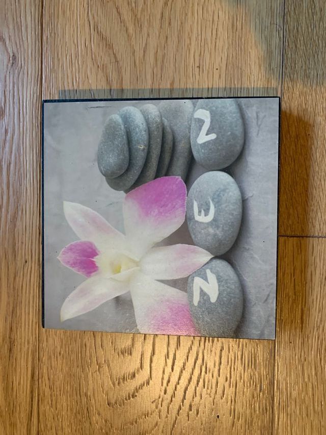 3 Cuadros Zen Flores y Piedras