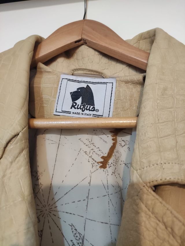 Abrigo Rufus Italia beige mujer