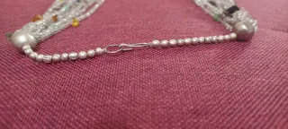 Collana vintage pietrine multicolore