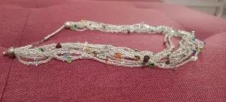 Collana vintage pietrine multicolore