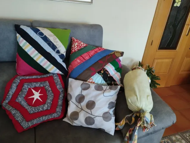 5 Cojines decorativos patchwork