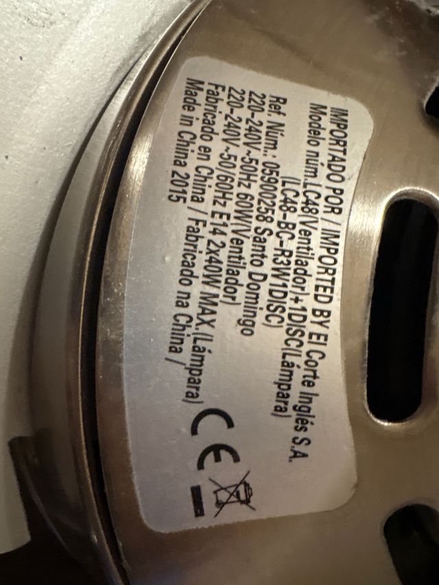 Ventilador de techo El Corte Inglés