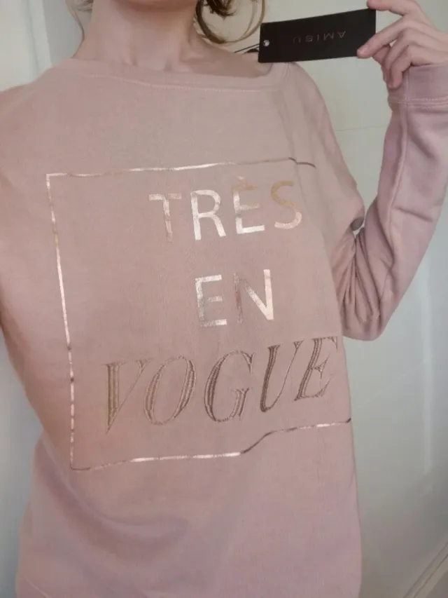 Sudadera AMISU rosa palo Très en vogue