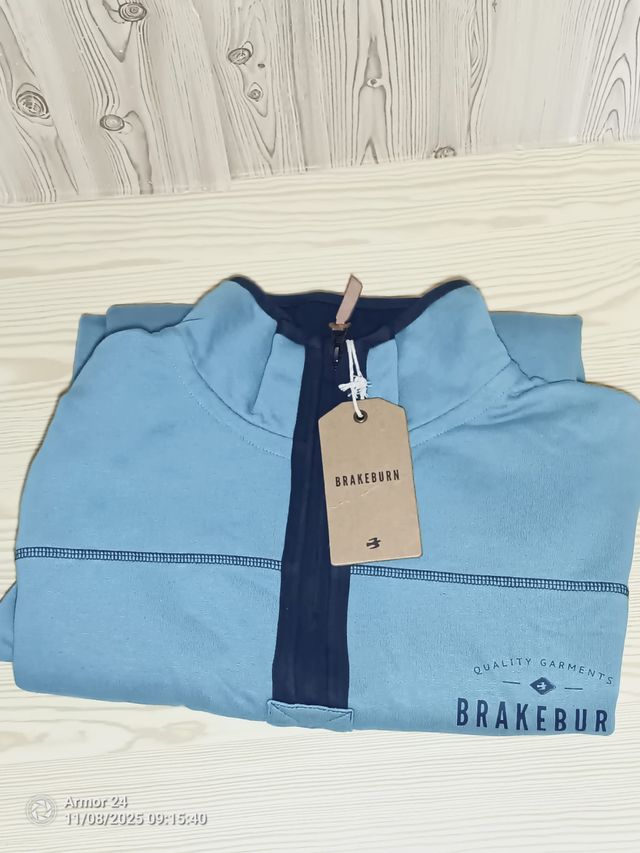 Brakeburn Sudadera Media Cremallera Azul