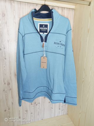 Brakeburn Sudadera Media Cremallera Azul