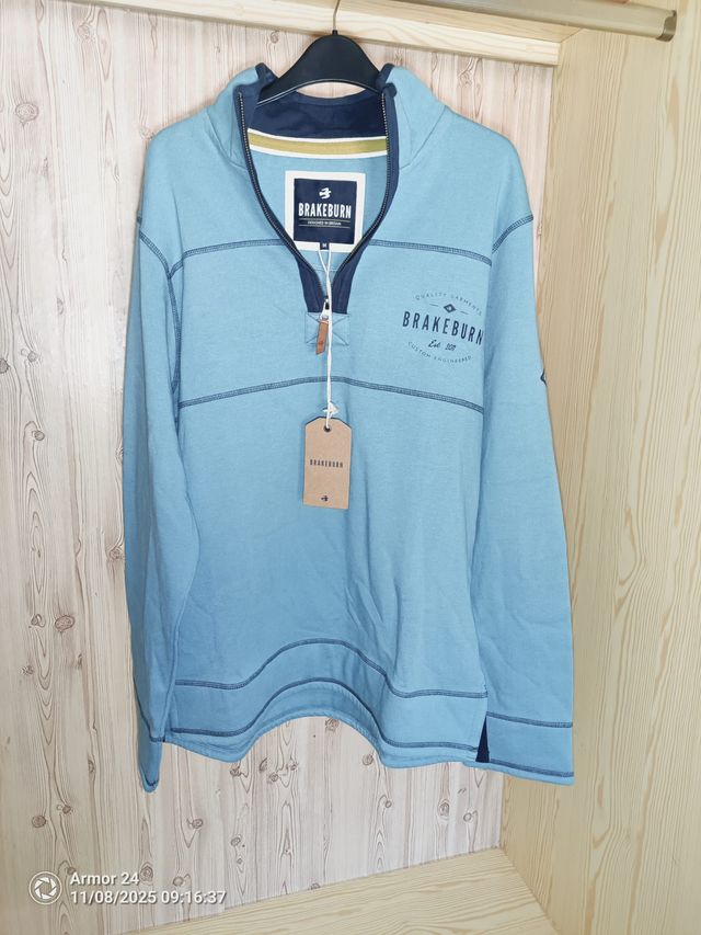 Brakeburn Sudadera Media Cremallera Azul