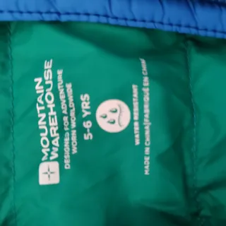 Chaqueta acolchada NIÑO azul/verde Es talla 5-6