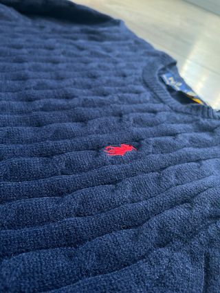 Jersey Polo Ralph Lauren Azul Marino Trenzado