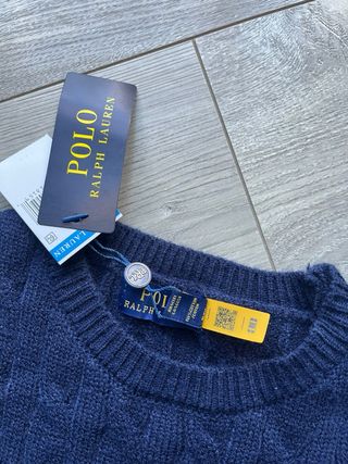 Jersey Polo Ralph Lauren Azul Marino Trenzado