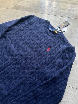 Jersey Polo Ralph Lauren Azul Marino Trenzado