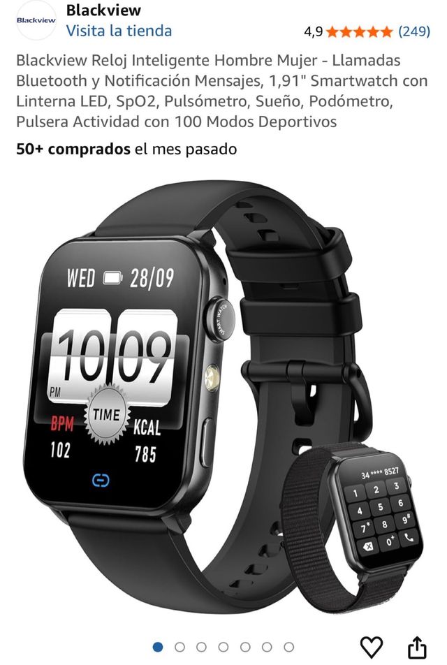 Blackview Reloj Inteligente 1,91"