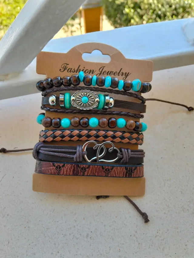 Conjunto 6 Pulseras Bohemio Corazón